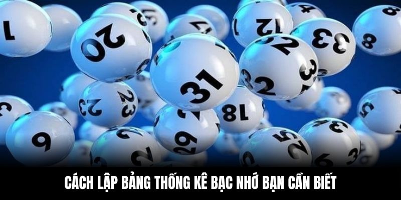 Cách lập bảng thống kê bạc nhớ bạn cần biết